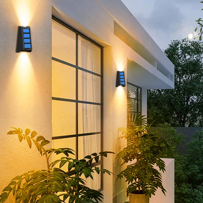 Appliques murales solaires RVB - Lot de 4, ambiance lumineuse et économique