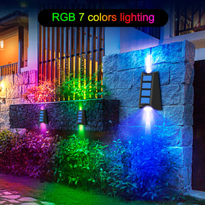 Appliques murales solaires RVB - Lot de 4, ambiance lumineuse et économique