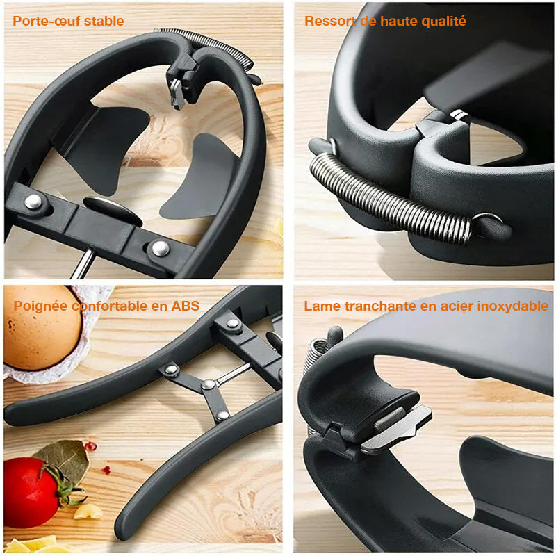 Ouvre-œuf multifonction en acier inoxydable – L'outil indispensable pour une cuisine impeccable!