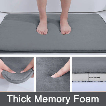 Tapis de bain en mousse à mémoire de forme absorbant et à séchage rapide