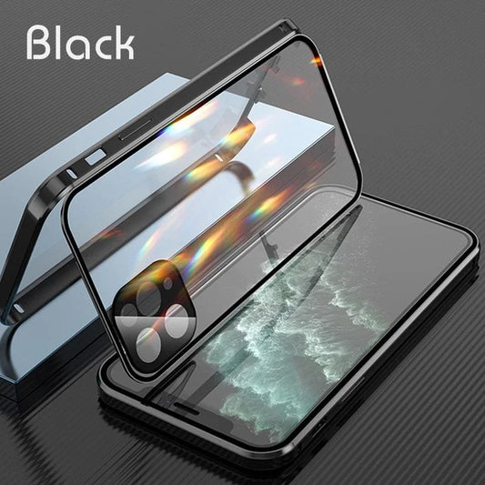 Coque Trempée Magnétique Transparente pour iPhone - Protection Élégante et Sécurisée