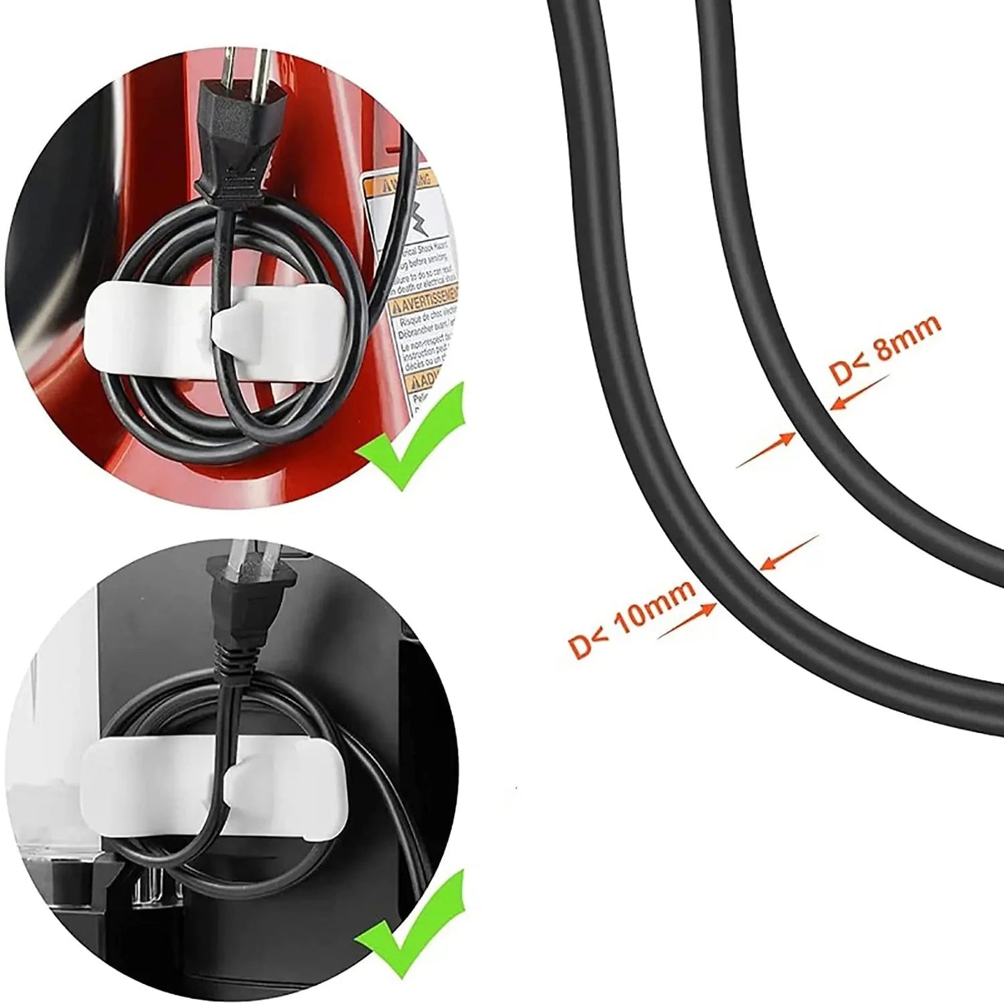 Enrouleur Adhésif de Câble Électrique pour Cuisine Organisée