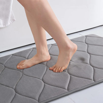 Tapis de bain en mousse à mémoire de forme absorbant et à séchage rapide