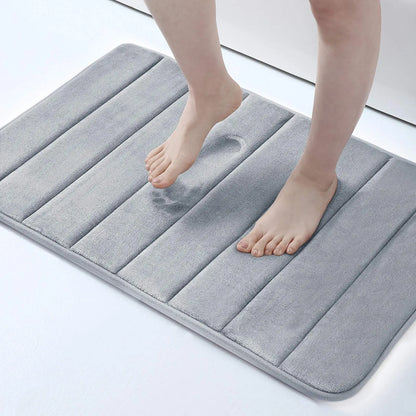 Tapis de bain en mousse à mémoire de forme absorbant et à séchage rapide