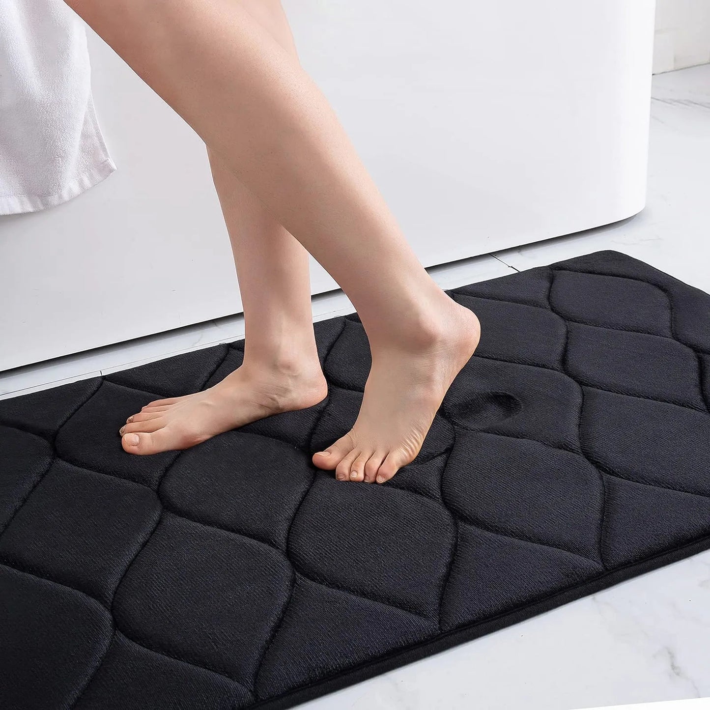 Tapis de bain en mousse à mémoire de forme absorbant et à séchage rapide