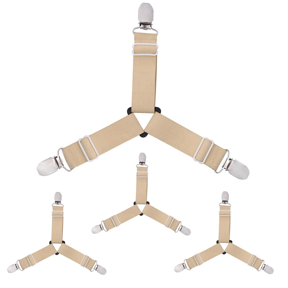 Attaches Élastiques Pratiques pour Draps - Lot de 4