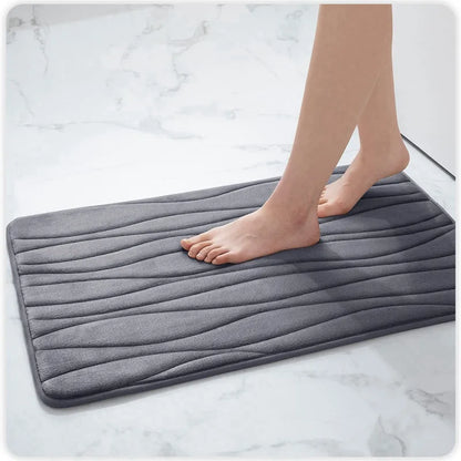 Tapis de bain en mousse à mémoire de forme absorbant et à séchage rapide