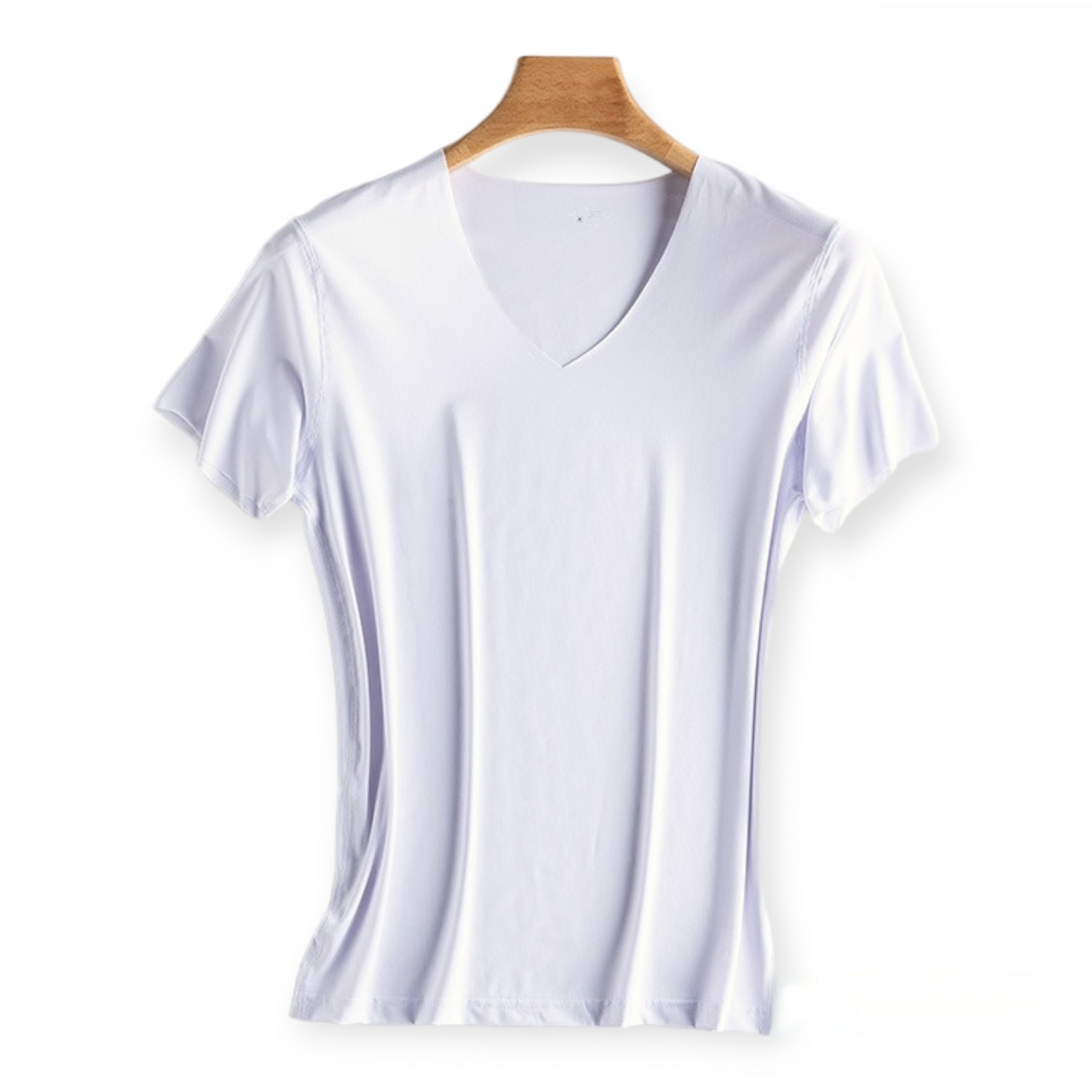 Lot de 2 T-shirts en soie glacée pour homme - Élégance et confort au quotidien