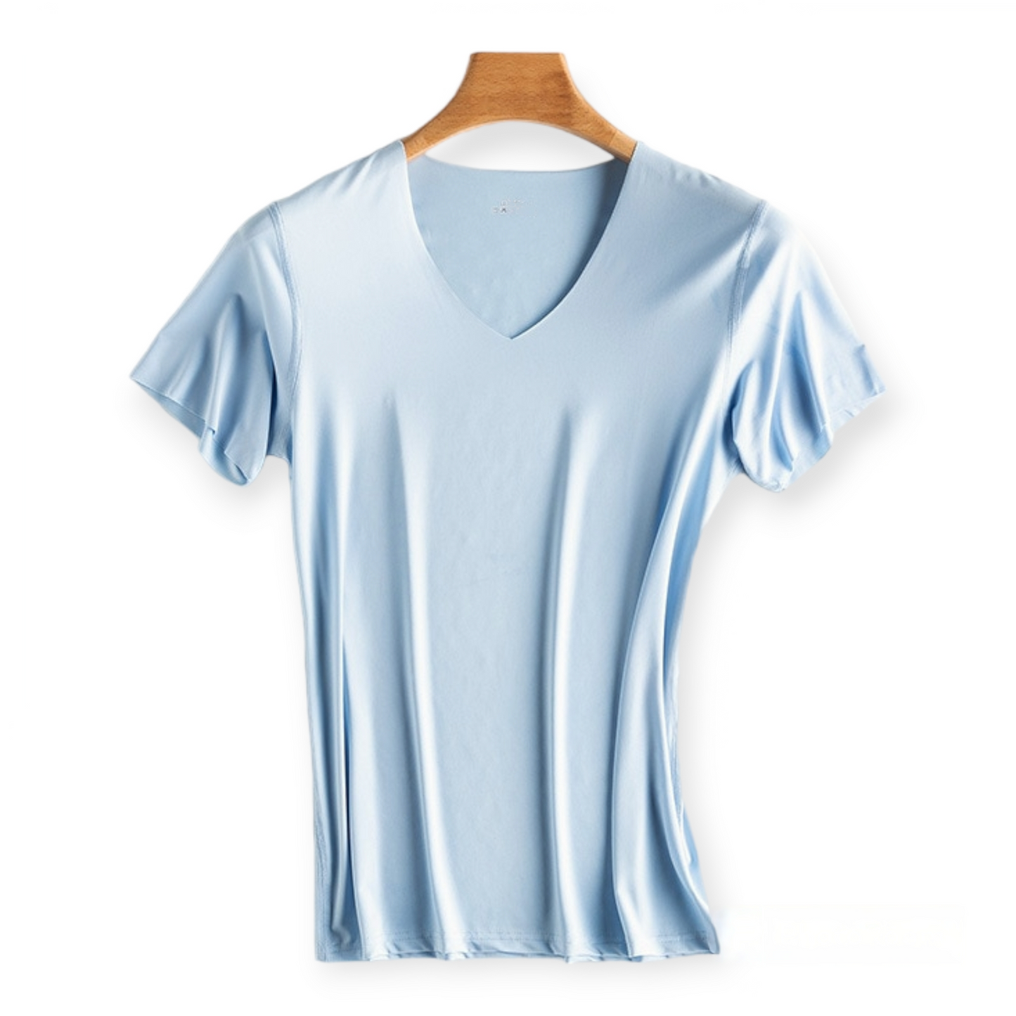 Lot de 2 T-shirts en soie glacée pour homme - Élégance et confort au quotidien