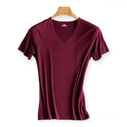 Lot de 2 T-shirts en soie glacée pour homme - Élégance et confort au quotidien