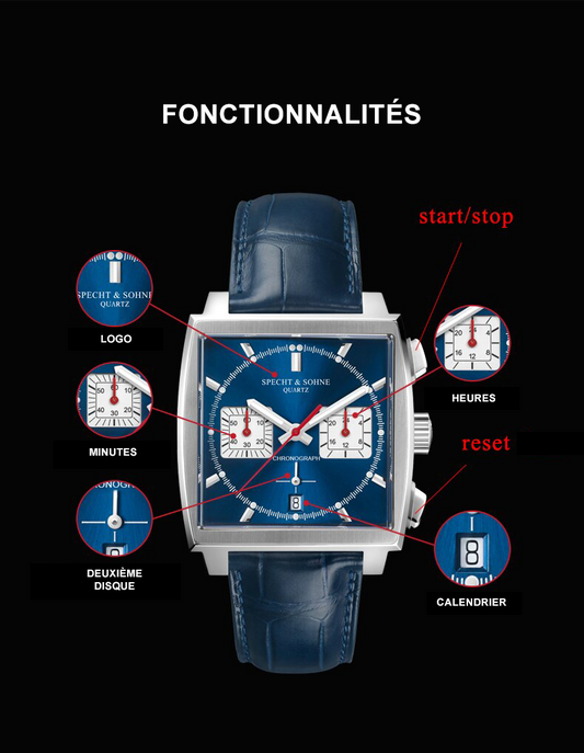 Montre de luxe à quartz pour homme : Élégance et performance réunies