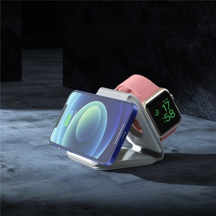 Chargeur Induction Pliable 3 en 1 - Chargez Tout en Style !