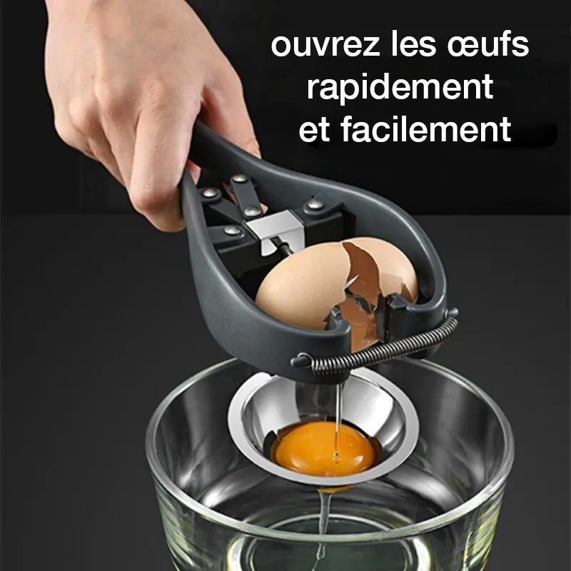 Ouvre-œuf multifonction en acier inoxydable – L'outil indispensable pour une cuisine impeccable!
