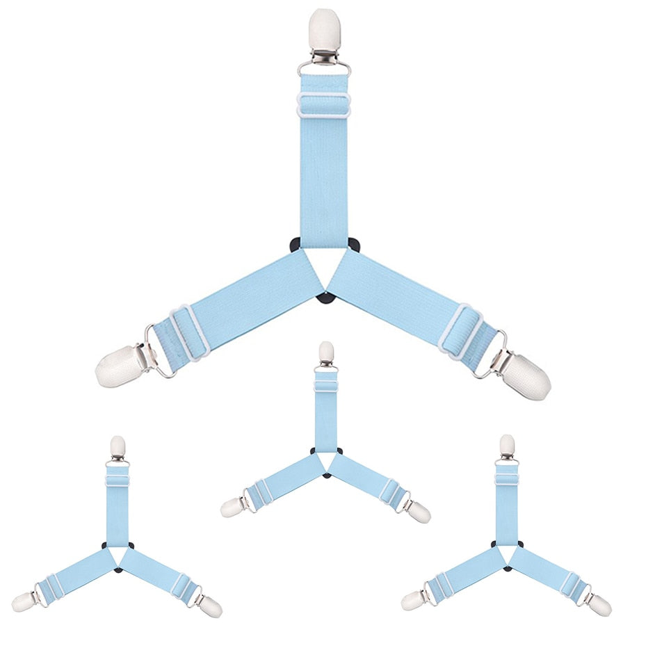 Attaches Élastiques Pratiques pour Draps - Lot de 4