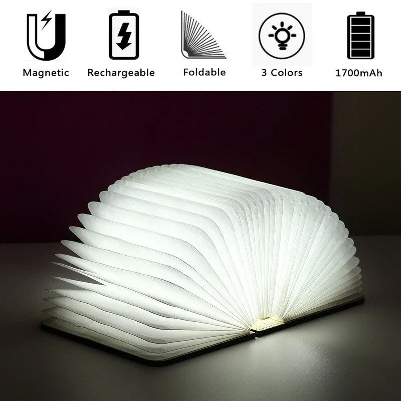 Lampe LED Pliante Booklight: Éclairez Votre Espace avec Style