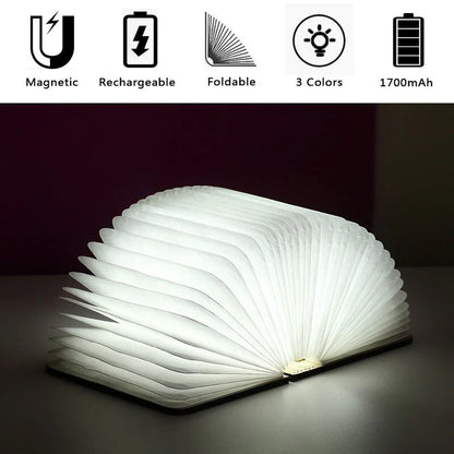 Lampe LED Pliante Booklight: Éclairez Votre Espace avec Style
