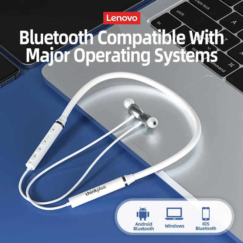 Écouteurs sans fil Bluetooth tour de cou Lenovo HE05X - Son exceptionnel et confort optimal