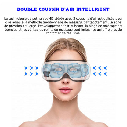 Appareil de Massage Oculaire Chauffant avec Audio pour Relaxation Instantanée