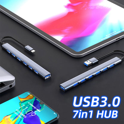 Hub Multi USB - 7 en 1 pour une connectivité simplifiée