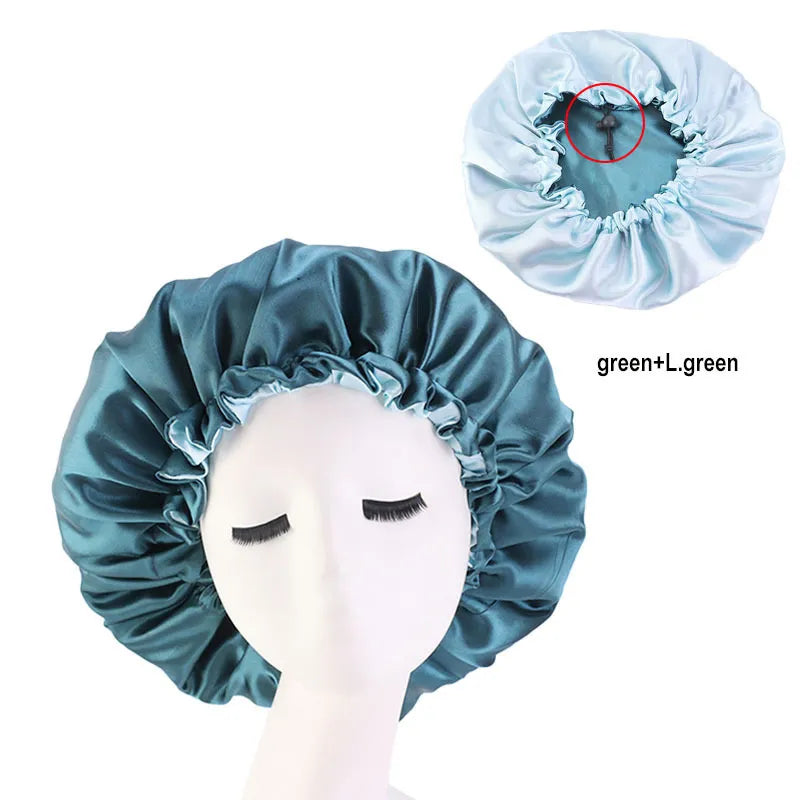 Bonnet en Satin Réversible pour des Boucles Sublimes