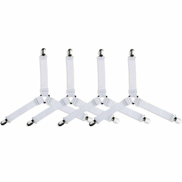 Attaches Élastiques Pratiques pour Draps - Lot de 4
