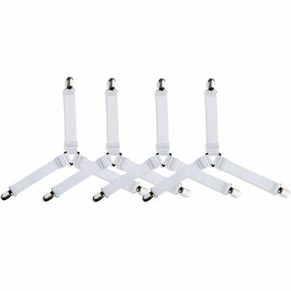 Attaches Élastiques Pratiques pour Draps - Lot de 4