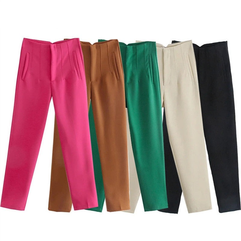 Pantalon Taille Haute Élégant pour Femme