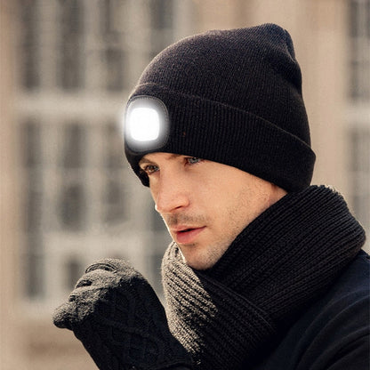 Bonnet d'hiver avec LED intégrée : chaleur et éclairage en un seul accessoire !