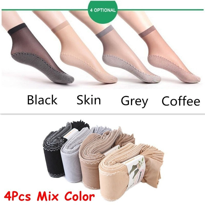 Bas transparents antidérapants : confort et élégance au quotidien