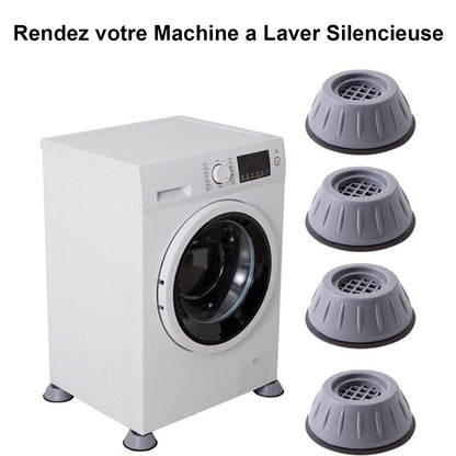 Patins anti-vibration en caoutchouc pour machine à laver - Pack de 4
