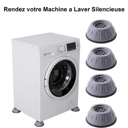 Patins anti-vibration en caoutchouc pour machine à laver - Pack de 4