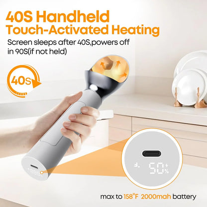 Cuillère Chauffante Électrique à 70°C avec Affichage LED pour Glaces