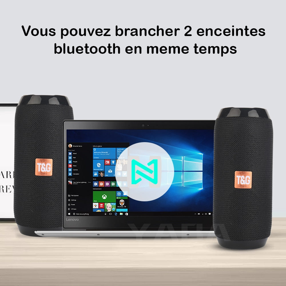 Enceinte Bluetooth Imperméable avec Radio FM Intégrée - Parfaite pour l'Aventure !