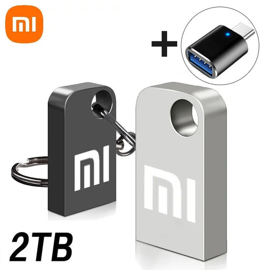 Clé USB 3.0 Mini Métal 2 To avec Adaptateur USB-C Offert