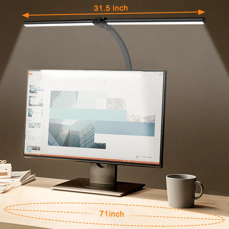 Lampe de Bureau LED Double Tête avec Télécommande et Luminosité Réglable