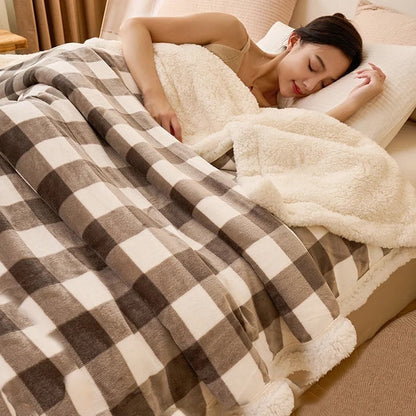 Plaid Doux à Carreaux - Chaleur et Confort Incontournables