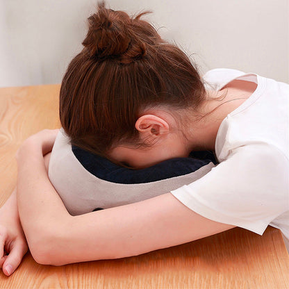 Oreiller de Voyage Ergonomique en Mousse à Mémoire de Forme - Confort Optimal pour Vos Déplacements