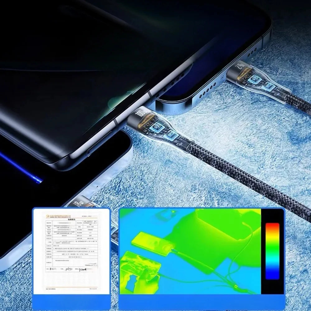 Câble USB 3-en-1 Charge Rapide 120W - Lot de 2