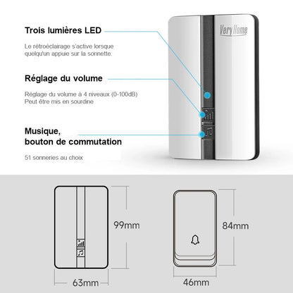 Carillon moderne sans fil étanche avec livraison gratuite