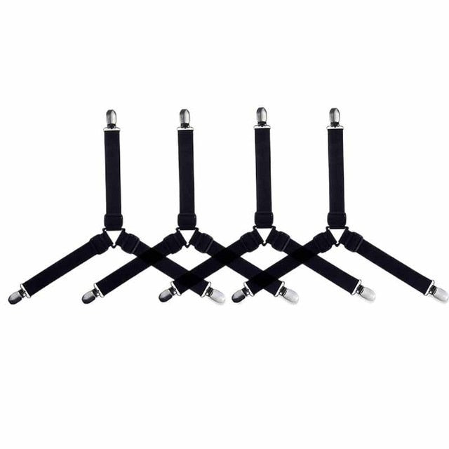 Attaches Élastiques Pratiques pour Draps - Lot de 4