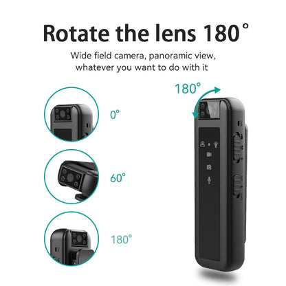 Caméra de poche NightGuard 1080P avec carte SD 16 Go et vision nocturne