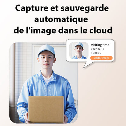 Sonnette vidéo sans fil reliée à votre Smartphone - Livraison Offerte