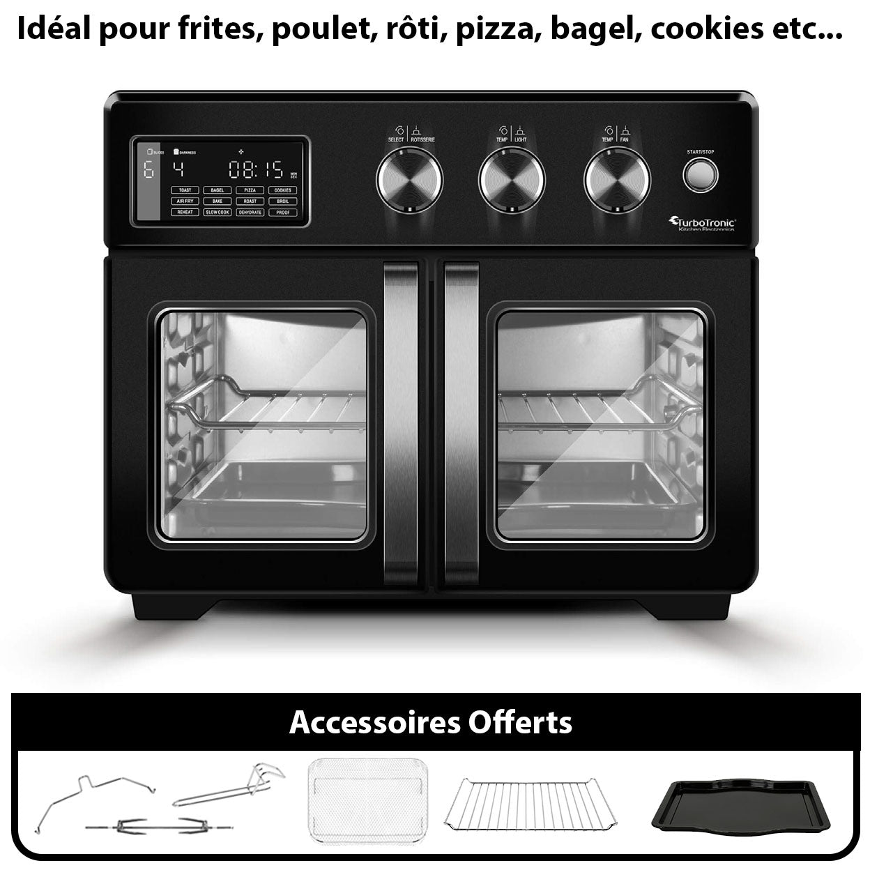 AirChef Pro de TurboTronic® – Le four à air intelligent pour une cuisine saine et délicieuse.
