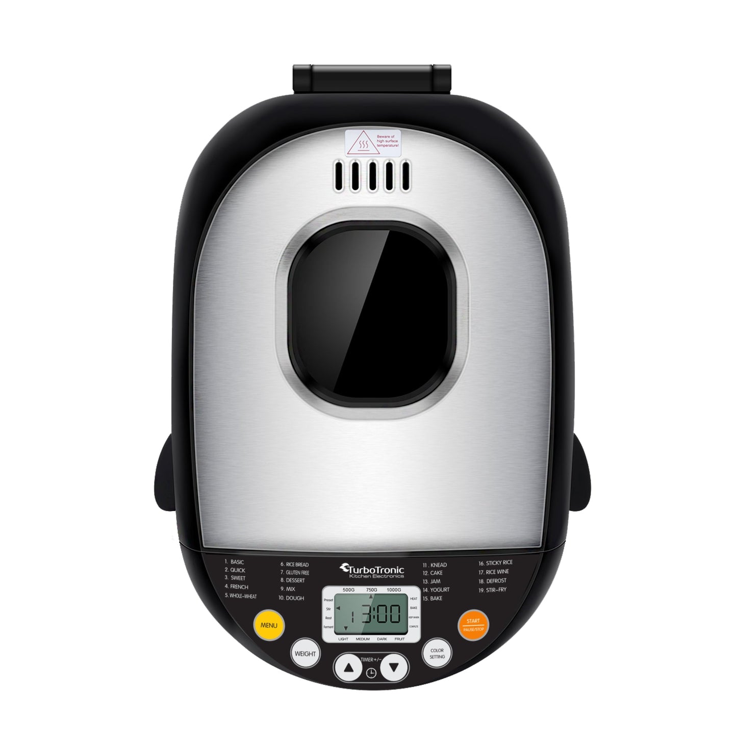 Machine à pain programmable nouvelle génération avec 19 programmes et écran LCD