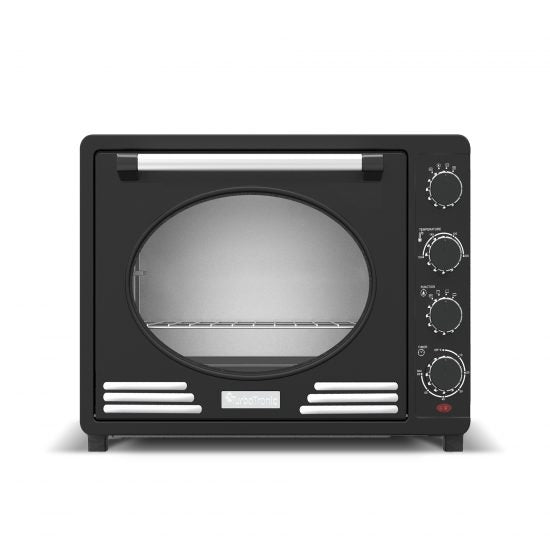 Four Électrique Rétro en Inox 35L – Cuisine Élégante et Performante