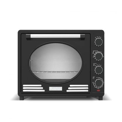 Four Électrique Rétro en Inox 35L – Cuisine Élégante et Performante