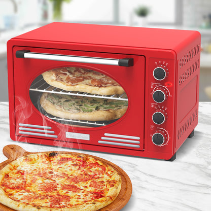 Four électrique rétro en Inox 45L - Performance et style élégants