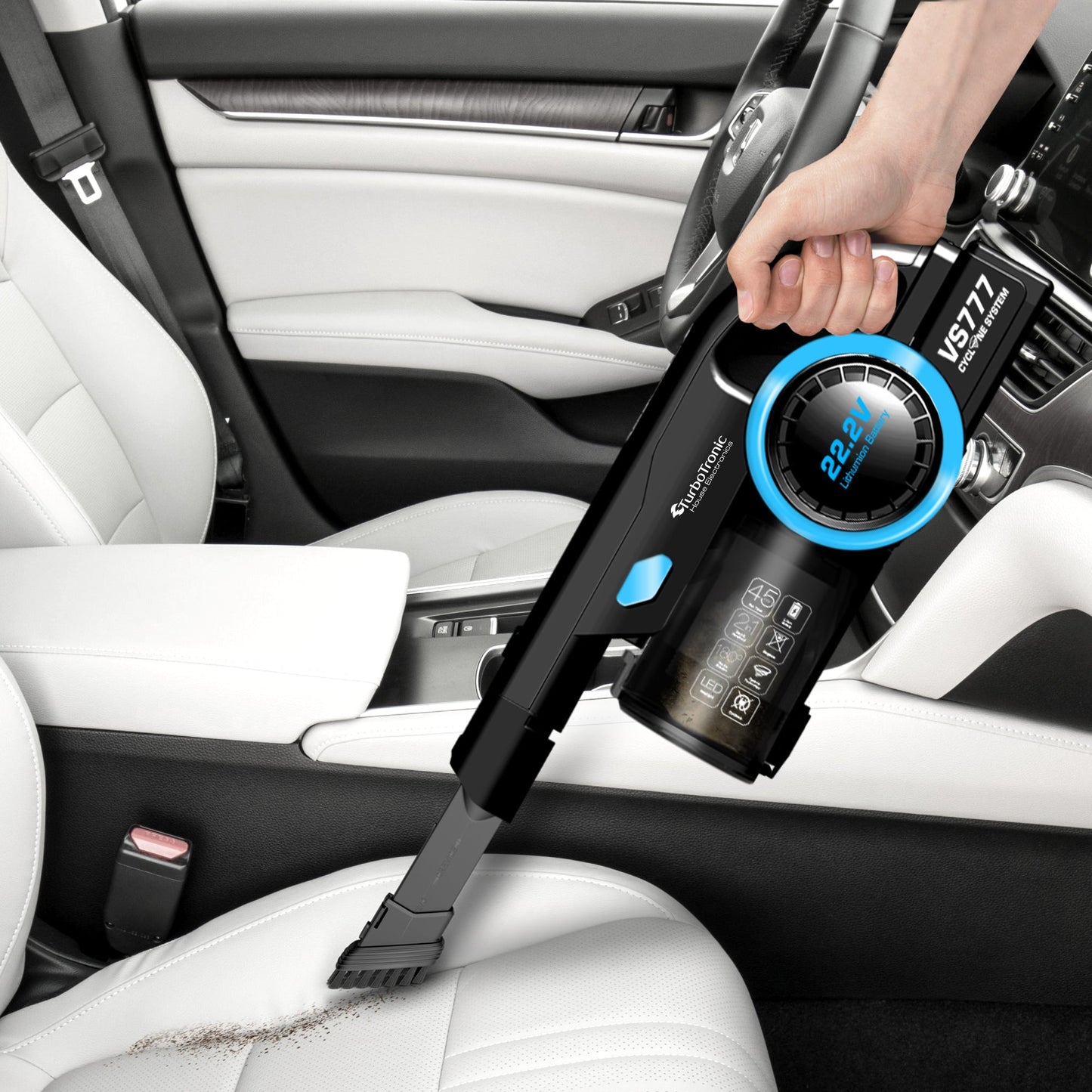 Aspirateur balai ultra léger sans fil avec chargeur mural