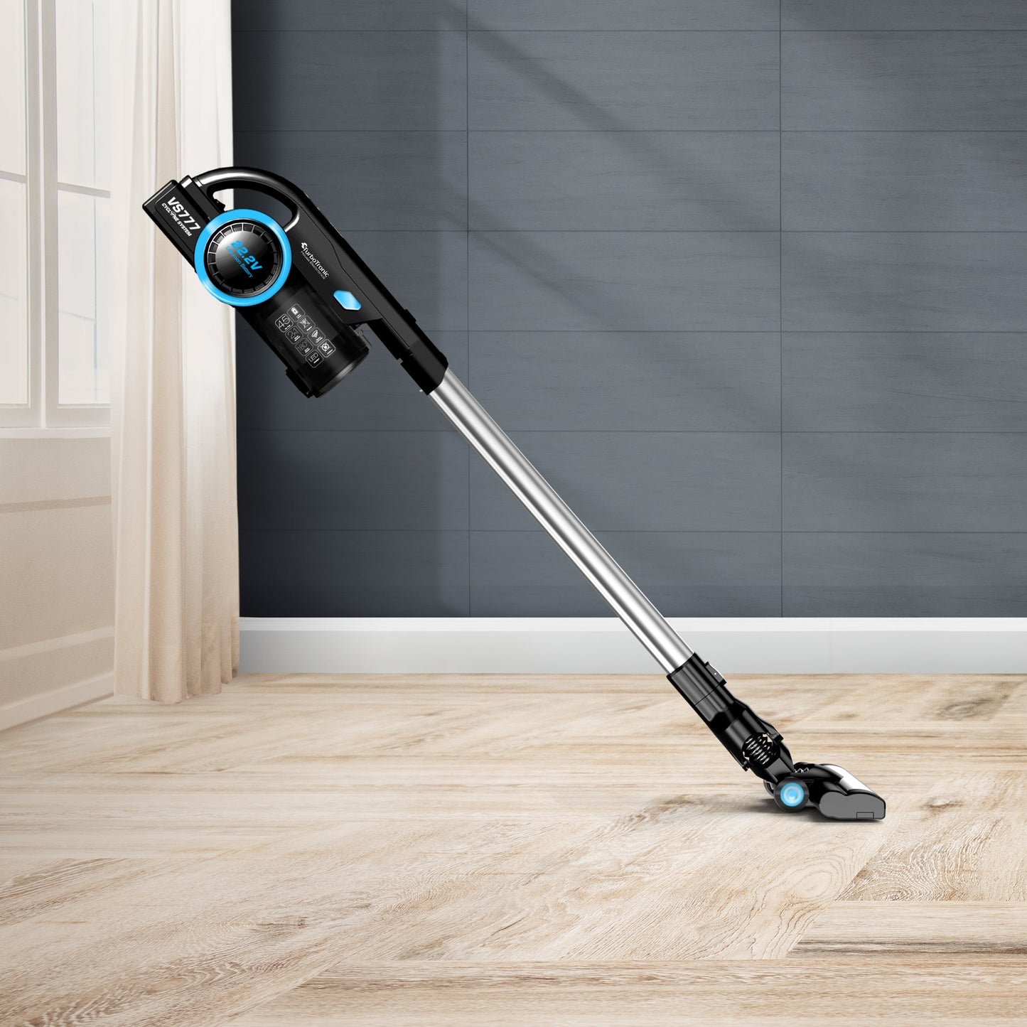 Aspirateur balai ultra léger sans fil avec chargeur mural