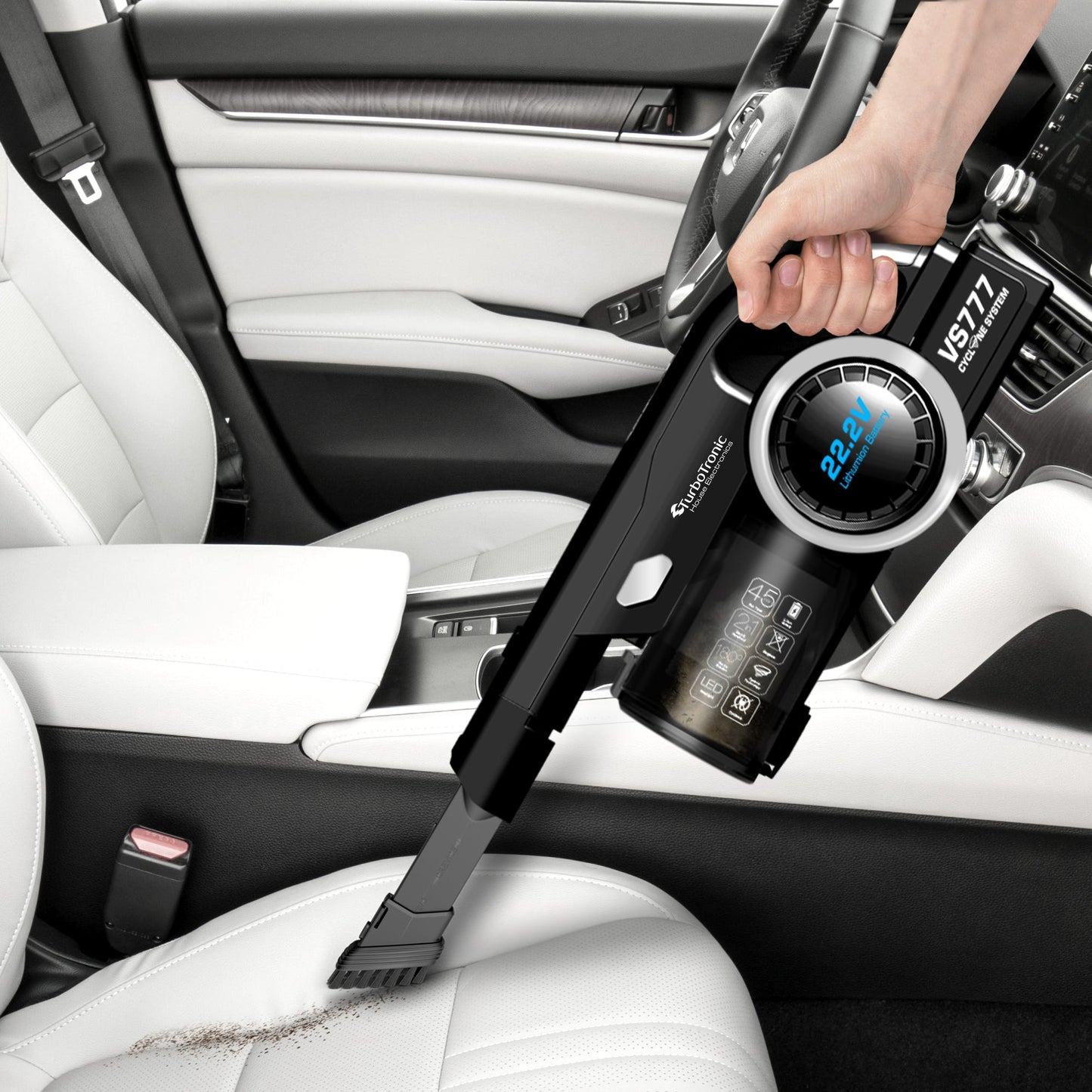 Aspirateur balai ultra léger sans fil avec chargeur mural